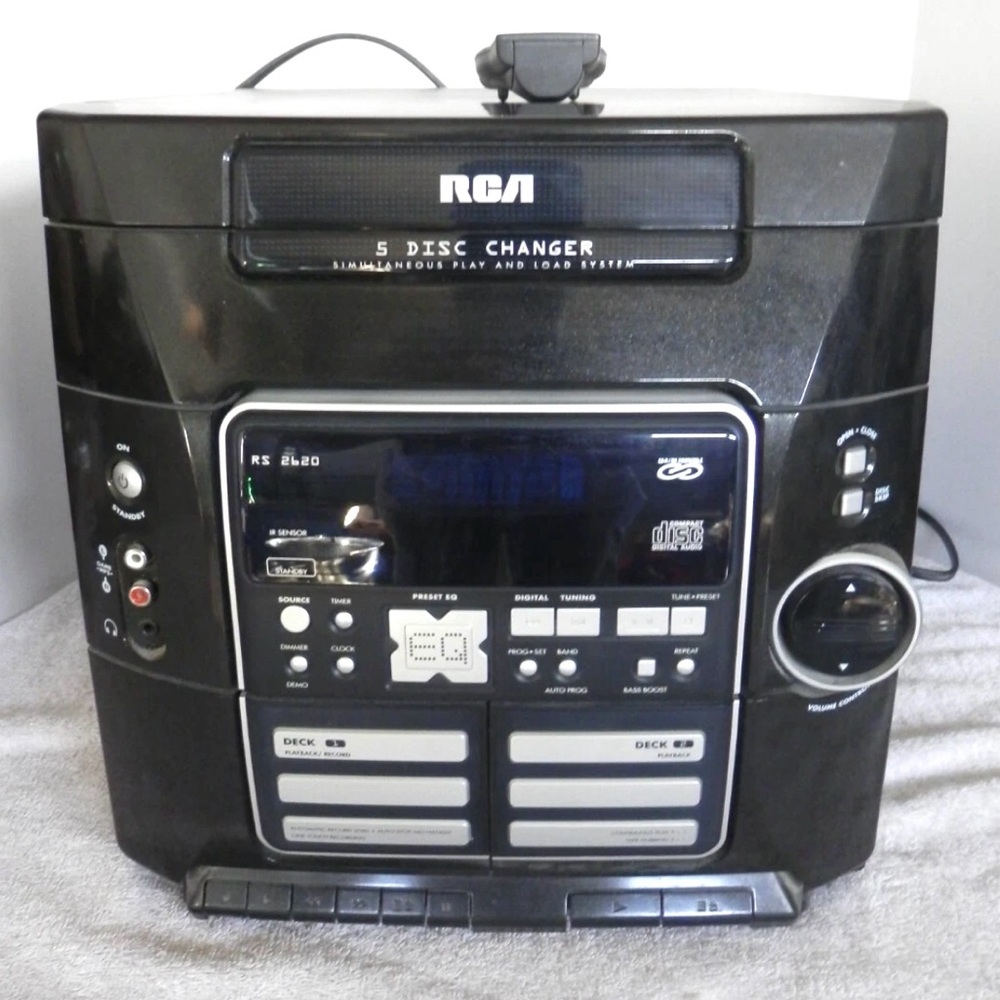 Vintage RCA 5-Disc Charger Player Speaker Remote and Manual RS2620 Conditions - Picture 6 of 7